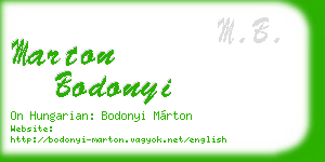 marton bodonyi business card