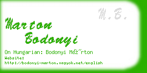 marton bodonyi business card